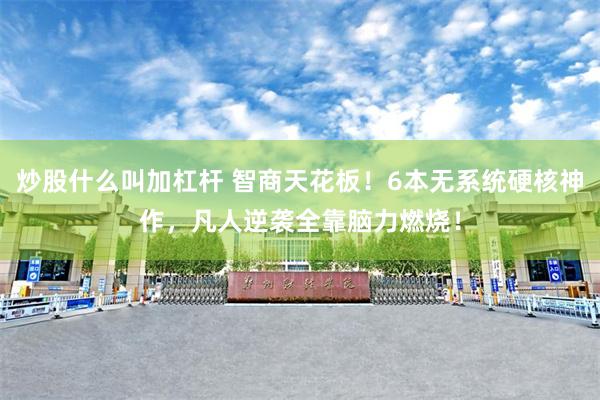 炒股什么叫加杠杆 智商天花板！6本无系统硬核神作，凡人逆袭全靠脑力燃烧！