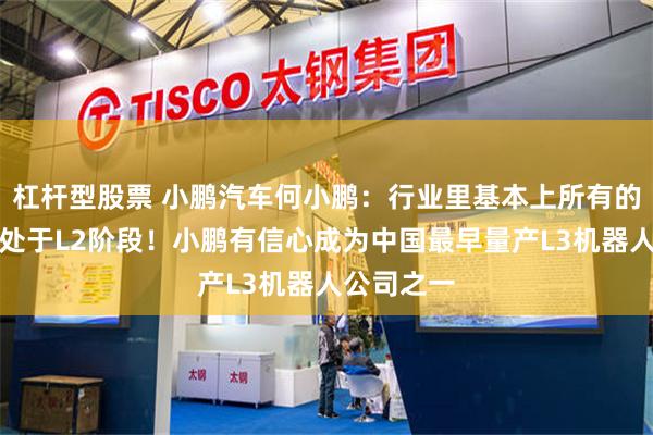 杠杆型股票 小鹏汽车何小鹏：行业里基本上所有的机器人都处于L2阶段！小鹏有信心成为中国最早量产L3机器人公司之一