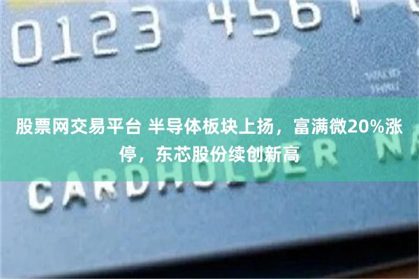 股票网交易平台 半导体板块上扬，富满微20%涨停，东芯股份续创新高