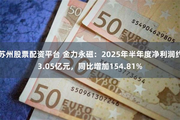 苏州股票配资平台 金力永磁：2025年半年度净利润约3.05亿元，同比增加154.81%