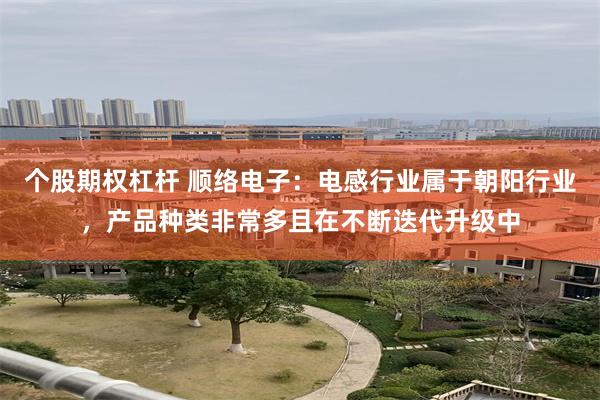 个股期权杠杆 顺络电子：电感行业属于朝阳行业，产品种类非常多且在不断迭代升级中