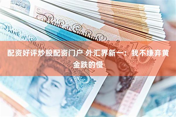 配资好评炒股配资门户 外汇界新一：我不嫌弃黄金跌的慢