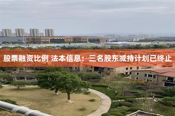 股票融资比例 法本信息:三名股东减持计划已终止