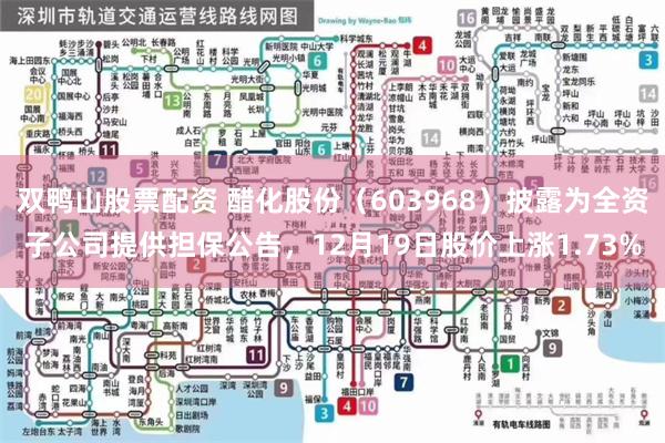 双鸭山股票配资 醋化股份(603968)披露为全资子公司提供担保公告,12月19日股价上涨1.73%