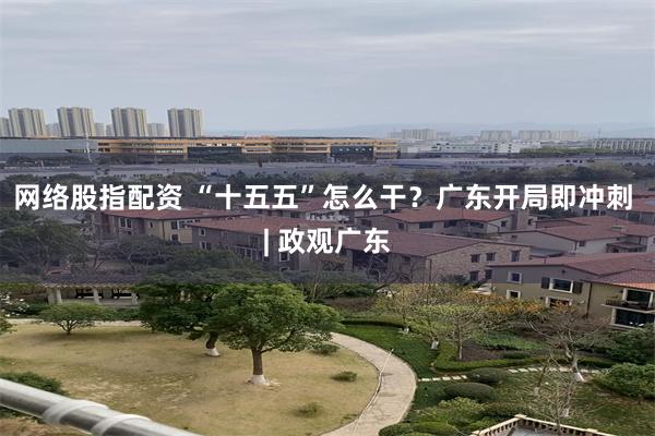 网络股指配资 “十五五”怎么干?广东开局即冲刺 | 政观广东