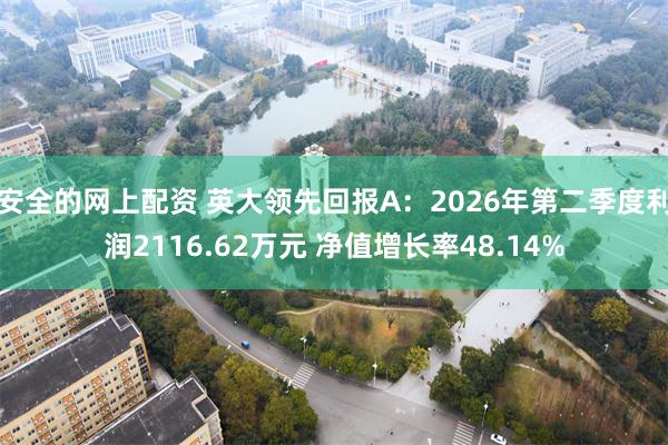 安全的网上配资 英大领先回报A：2026年第二季度利润2116.62万元 净值增长率48.14%