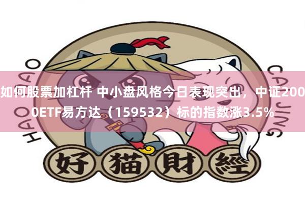 如何股票加杠杆 中小盘风格今日表现突出，中证2000ETF易方达（159532）标的指数涨3.5%