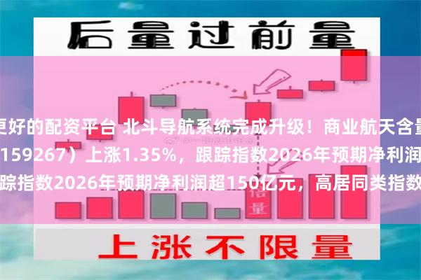 更好的配资平台 北斗导航系统完成升级！商业航天含量超70%的航天ETF（159267）上涨1.35%，跟踪指数2026年预期净利润超150亿元，高居同类指数第一