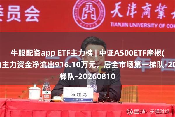 牛股配资app ETF主力榜 | 中证A500ETF摩根(560530)主力资金净流出916.10万元，居全市场第一梯队-20260810