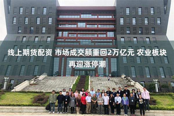线上期货配资 市场成交额重回2万亿元 农业板块再迎涨停潮
