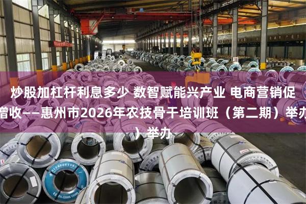 炒股加杠杆利息多少 数智赋能兴产业 电商营销促增收——惠州市2026年农技骨干培训班（第二期）举办